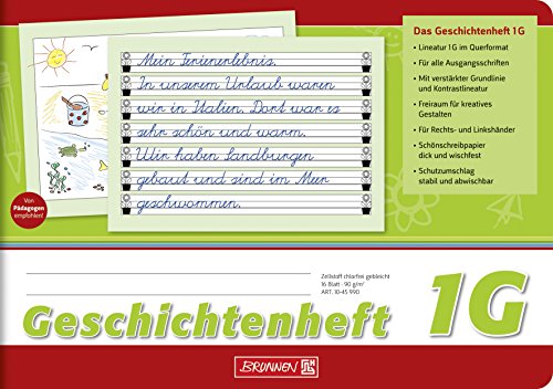 Brunnen 1045990 Story Book Class 1 (A5, 16 Fogli, Linea 1G)