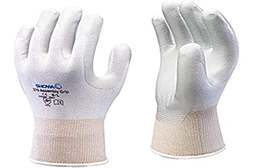 Showa 370, Rivestimento In Nitrile, Usi Generici, Bianco Con Rivestimento Grigio, 9/Xl