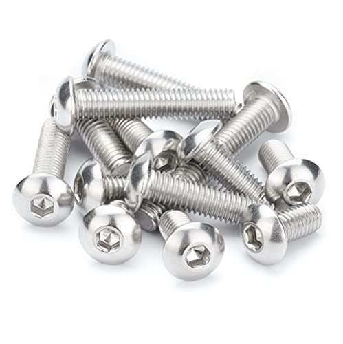 Ansiedio M6 Acciaio Inossidabile Viti Bulloni A Brugola, Viti A Testa Rotonda Socket Bulloni A Testa Esagonale M6×14Mm,30 Pcs