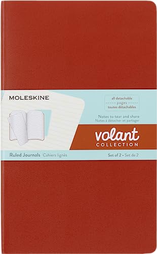 Libreta Volant Large 96H Rayada T/B Naranja Coral Y Azul Ag