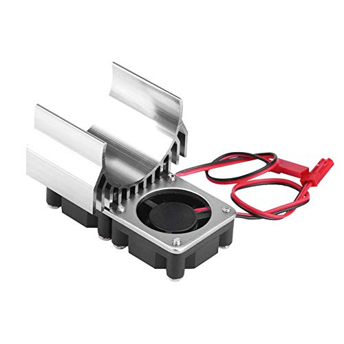 E Motore Rc, Motore 540/550 Dissipatore Di Calore Per Ventole Gemelle Per Auto Rc Elettrica In Scala 1/10(Argento)