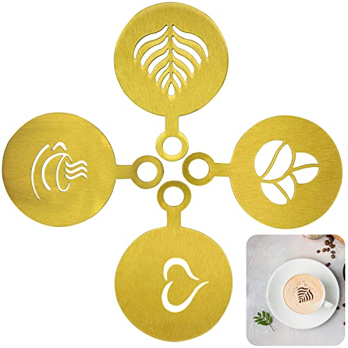 Stencil Per Torte Decora Stampi Cappuccino Stensil Per Disegnare 4 Pezzi Stencil Per Cappuccino Decorativo Stensil Disegni Muro Stancil Da Parete Pitt