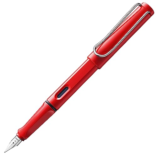 Lamy Fh05253 - Penna Stilografica Safari, Tratto: Spesso, Modello 016, Colore: Rosso Intenso
