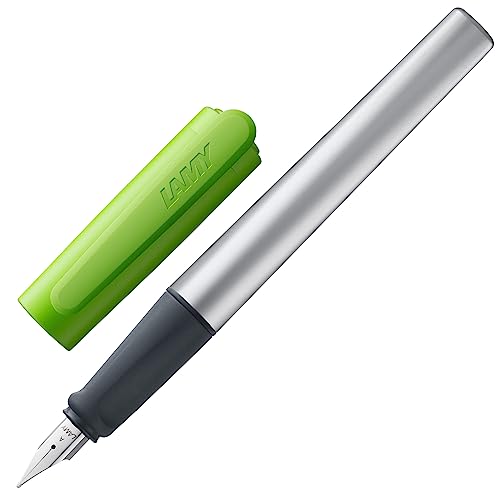 Lamy Nexx 086 - Penna Stilografica In Alluminio Con Impugnatura Antiscivolo E Pennino In Acciaio, Colore: Verde, Spessore: Lh
