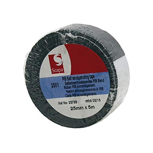 Nastro Autoagglomerante Scapa 5X25 Nastro Isolante Riparazioni Nero