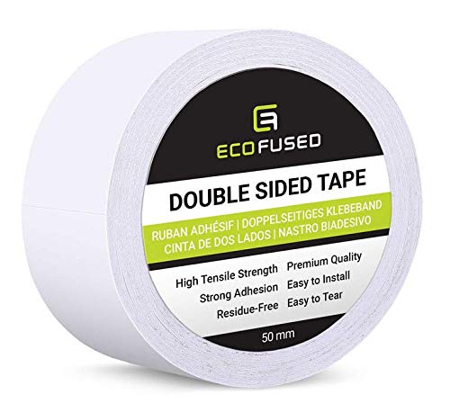 Eco-Fused Nastro Biadesivo Premium – Larghezza: 50 Mm – Lunghezza: 25 M – Per Bricolage, Fai Da Te E Ufficio – Rapido E Semplice Da Usare Su Carta, Ve