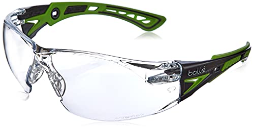 Rush+ - Patillas Bi-Material Verde/Negro– Pc Incoloro - Anti-Rayaduras Y Anti-Vaho Platinum