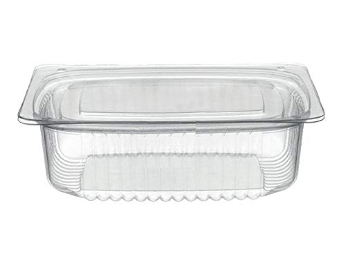 Cuki Professional Confezione Da 50 Contenitori In Pp Con Coperchio Incernierato, 15.5 X 15.5 Cm, H3.7 Cm, 15.5 X 15.5 X (H) 3.7 Cm