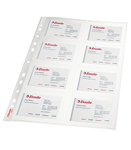 Esselte Busta Perforata Per Biglietti Da Visita - Ppl Lucido - F.To A4 - 78930