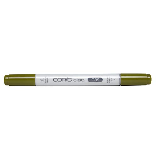 Copic Ciao - Pennarello Grafico Con Doppia Punta, 11 G , Verde (Oliva), 12 X 12 X 150 Mm