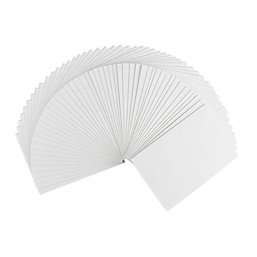 50 Biglietti Piegati Vuoti, 50 Biglietti Piegati, Ideali Per Biglietti Di Auguri E Invito, Formato C6 (10,5 X 14,8 Cm), 230 G/M², Colore: Bianco