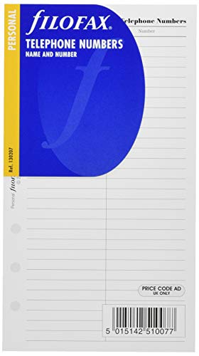 Filofax - Cartellini Per Nome E Numero Di Telefono