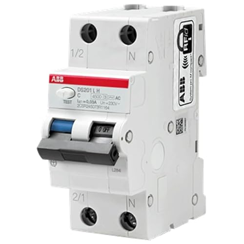Abb Ds201 Lh Interruttore Differenziale Magnetotermico 4,5Ka 1P+N 30Ma 2 Moduli Classe Ac (Ds201Lhc6Ac30 25A (Ex Ds91Lc25Ac30))