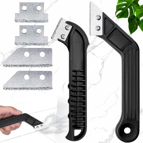 Mikqky 2 Pezzi Pulizia Fughe Pavimento Strumenti, Stucco Pulizia Strumento, Pulisci Fughe Piastrelle, Raschietto Per Piastrelle, Per Fughe E Piastrell