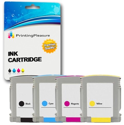 Printing Pleasure Kit 4X Cartucce D'Inchiostro Compatibili Sostituzione Per Hp 10 & Hp 11 Per Hp Designjet & Officejet Pro (1X Nero, 1X Ciano, 1X Mage