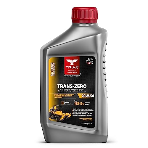 Triax Trans Zero 20W-50 - Olio Completamente Sintetico Per Trasmissioni Idrostatiche Di Tosaerba A Raggio Di Sterzata Zero (1Quarto)