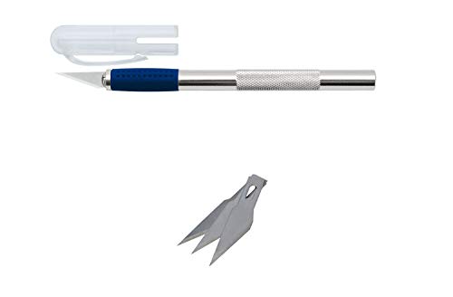 Wedo 078621 Cutter Bisturi Con 3 Lame Di Ricambio, Argento