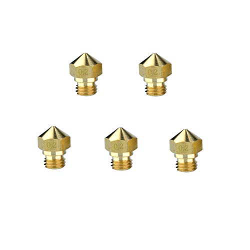 S Sienoc In Ottone Estrusore Ugello Stampa Testine Compatibile Per Stampanti 3D Makerbot Di M7 Mk10 1.75Mm (0.2Mm 5 Pezzi)