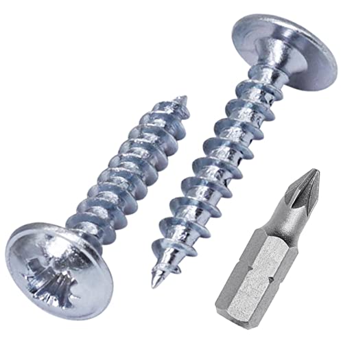 Confezione Da 350 Pezzi In Acciaio Zincato 3,5 X 20 Mm Viti Per Legno, Viti In Metallo, Testa Modificata, Autofilettante (350, 3,5 X 20 Mm)