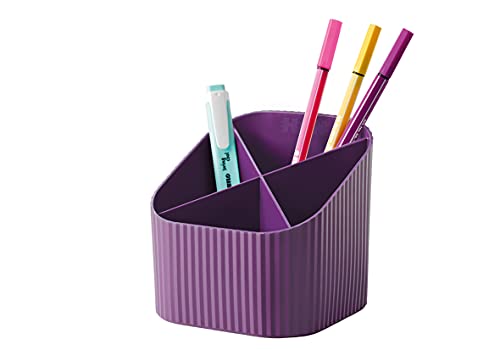 Han Organizer Da Scrivania Re-X-Loop – Say Yes To 100% Recycled, Moderno E Giovane Design Per Tutti Gli Oggetti Di Cancelleria, Lilla, 17238-957