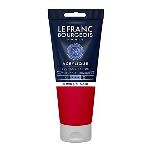 Lefranc Bourgeois Fine Acrylic Colore Acrilico, Rosso (Alizarin Carmine), 200 Ml