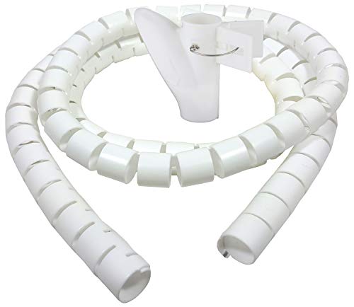 Bambelaa! Tubo Per Cavi 1,5 M Tubo Cavi Pc Guaina Cavi Plastica Tubo Cavi Elettrici Diametro 30Mm Guaina Cavi Flessibile Bianco