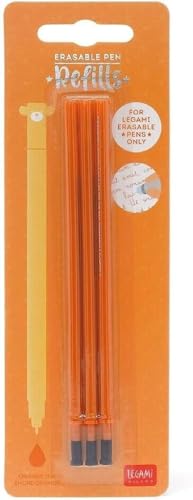 Ricariche Cancellabili Per Penne In Gel Legami, Colore Arancione, Confezione Da 3 (Refep0011)