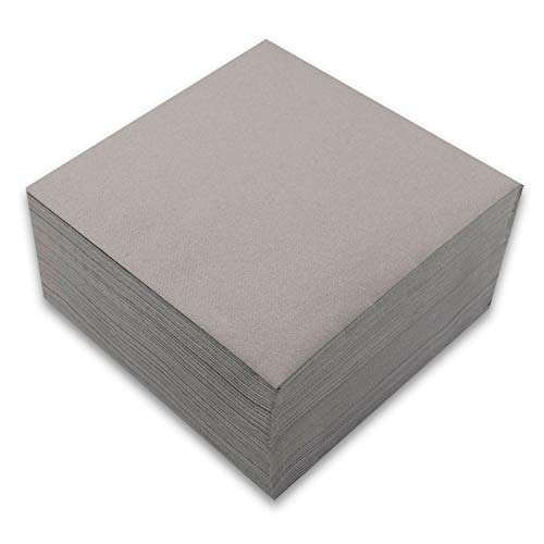 Saten Ser41007372 Deluxe Soy Elegante, Tovagliolo 40 X 40, Airlaid, Piegatura 1/4, 50 Tovaglioli, Grigio Beton