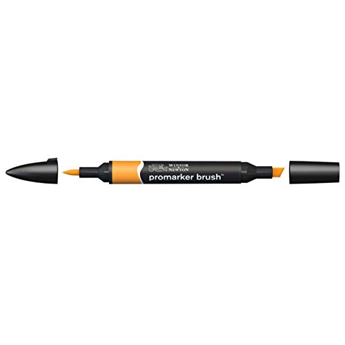 Winsor & Newton 0204195 - Penarello A Doppia Punta, Arancio (Amber), Singolo, 1 Pezzo