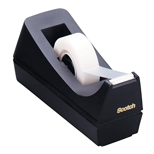 Scotch Dispenser Ricaricabile Per Nastro Adesivo Da 19 Mm X 33 M, Porta Scotch Per Ufficio, Nero