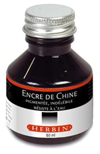 Herbin 11209T - Inchiostro Di China Nero, 50 Ml