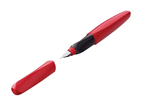 Pelikan 814812 - Penna Stilografica Twist Con Pennino F, Rosso Fiery, 1 Cartuccia, 1 Pezzo