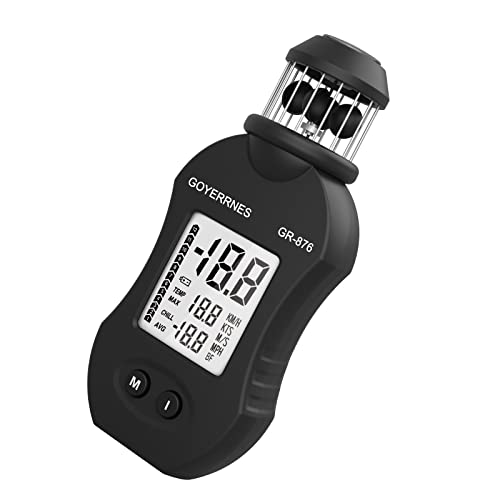 Anemometro Digitale Gr-876 Misuratore Di Velocità Del Vento Portatile 0,7~42M/S Anemometro Tascabile Della Velocità Dell'Aria Con Bussola Misuratore D
