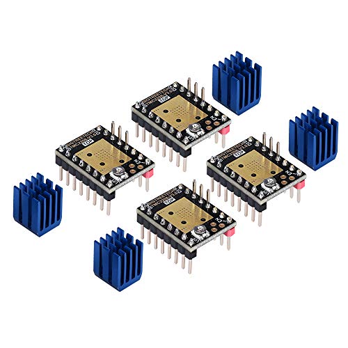 Bigtreetech Tmc2208 V3.0 Stepper Mute Con Dissipatori Di Calore Driver Stepstick Mute Sostituzione A4988 Drv8825 Per Stampante 3D (Confezione Da 4 Pcs