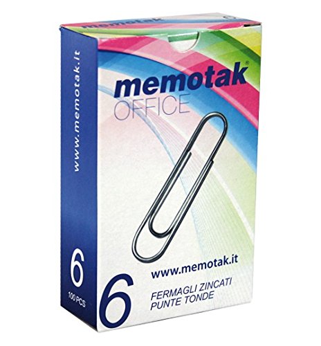 Fermagli Graffette Fermacarte Antiruggine Memotak N.6 - Confezione Da 10 Scatoline
