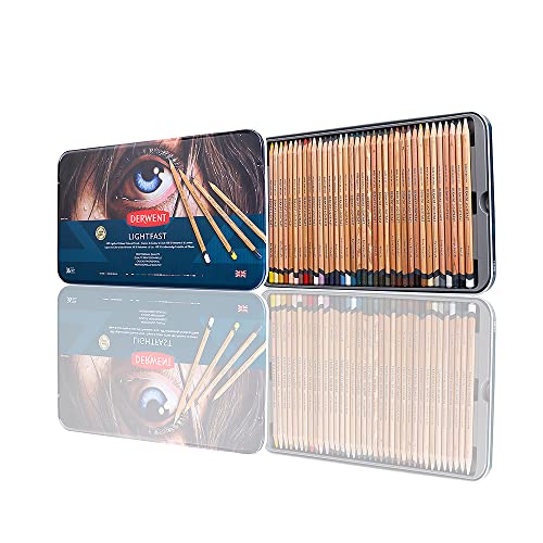 Derwent Lightfast Set Di 36 Matite Resistenti Alla Luce Con Anima Rotonda Da 4 Mm, Resistenza Elevata Del Nucleo E Consistenza Cremosa, Adatte Al Dise