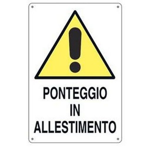 Giemmeargenta - Cartello Ponteggio In Allestimento 43X68 Cm