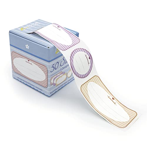 Avery Italia 56820-A Stickers Adesivi In Rotolo Predisegnati Per Etichettare Barattoli, 50 Pezzi