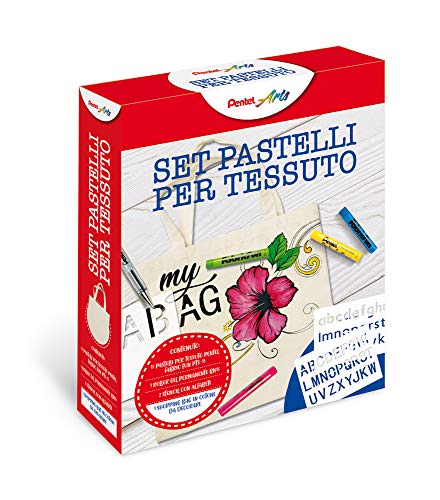 Pentel Kit Fabric Fun Pts Pastelli Per Tessuto & Shopping Bag