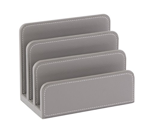 Osco Grypulh1 Faux Leather Letter Holder - Grey