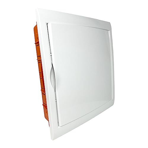 Vetrineinrete® Centralino Da Incasso 24 Moduli Quadro Elettrico Con Cornice E Portello Bianco Ip40