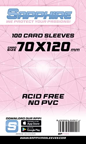 100 Sleeves Sapphire Magnum 70X120 Bustine Protettive X Giochi Da Tavolo