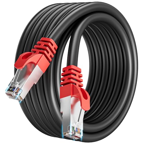 Cavo Ethernet 5 Metri, Cat 7 Cavo Di Rete 5 Metri Schermato Cavo Lan Alta Velocità 10Gbps Interno, 5M Rj45 Cavo Internet Sftp Gigabit Nero Cavo Patch