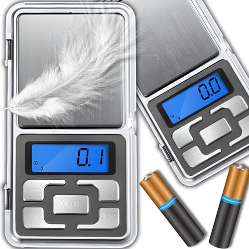 Retoo Bilancia Digitale Tascabile, 200 G/0.01 G, Con Funzione Tara E Display Lcd, Bilancia Fine, Bilancia Dorata, Bilancia Digitale, Monete, Bilancia