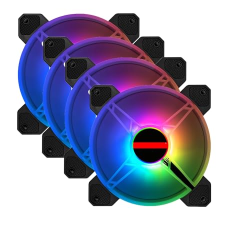 Fan Case Pc Rgb Da 120 Mm Fans 5V-3Pin Argb Addetto Alla Ventola Argb Sincronizzazione Della Scheda Madre Con Controllo E Controllo Wireless Di Veloci
