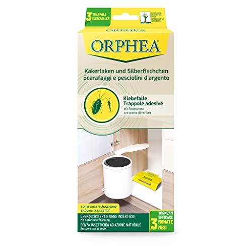 Orphea, Trappola Scarafaggi E Pesciolini D'Argento, Effetto A Lunga Durata, Senza Insetticidi, Per Pesci D'Argento