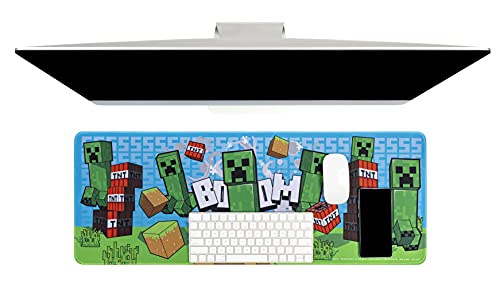 Paladone Minecraft Creeper Desk Mat | Prodotto Con Licenza Ufficiale, Multicolore, Pp8803Mcf