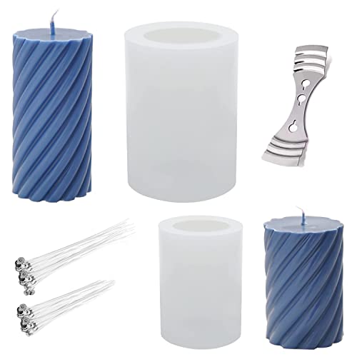 Stampi Candele Stampo Per Candele In Silicone Candela 3D Cilindrici Stampi Per Candele Sapone Fai Da Te Forniture Artigianato Per Decorazione Domestic