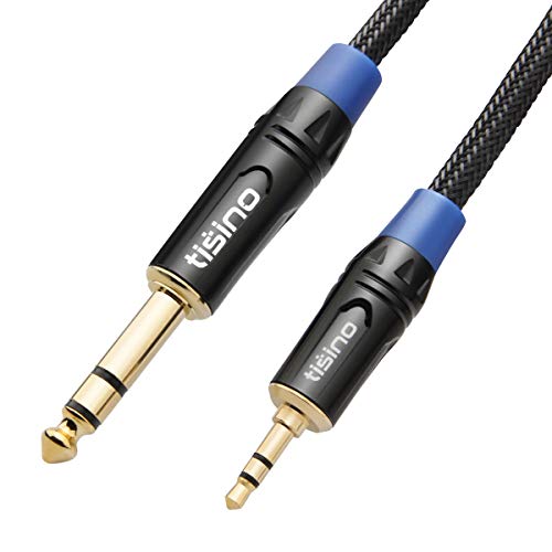 Tisino Cavo Jack 3.5 To Jack 6.3, Cavo Aux Audio Jack 3,5 Mm A 6,35 Mm Per Tablet, Laptop, Mixer Audio, Smartphone, Amplificatori,Etc. - 2M