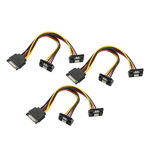 Bolongking, Cavo Di Alimentazione Splitter Da 6" / 15,2 Cm, Da Spinotto Sata 15 Maschio A Due Spinotti Sata 3 Femmina, Cavo Di Alimentazione Divisorio